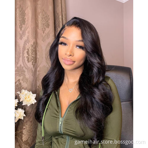 Body Wave Wig Human Hair Lace Front Wig With Baby Hair For Black Women Brazilian Virgin 16-40Inch 150%Density Pre Plucked Wig
